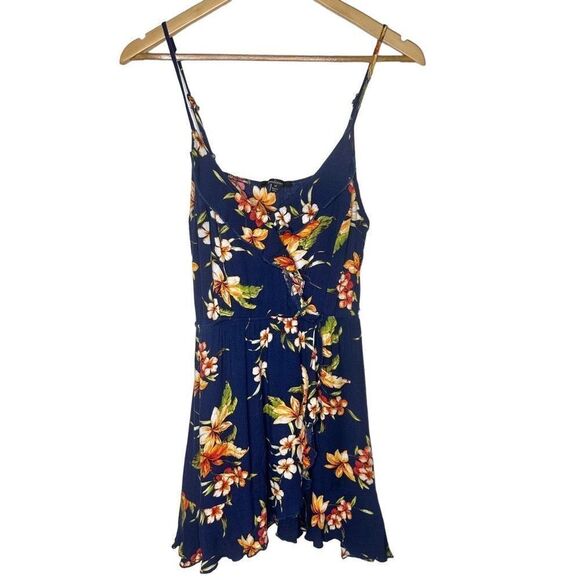 Ambiance Floral Mini Dress - Navy and Orange - Picture 5 of 11